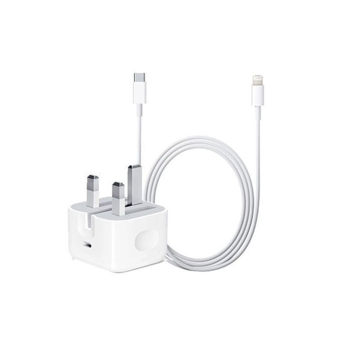 Iphone Fast Charger 25watts Full Kit-White